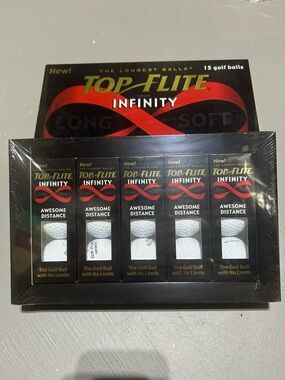 (NEW) Top Flite Infinity Long Soft Awesome Distance 15 Pack Golf Balls